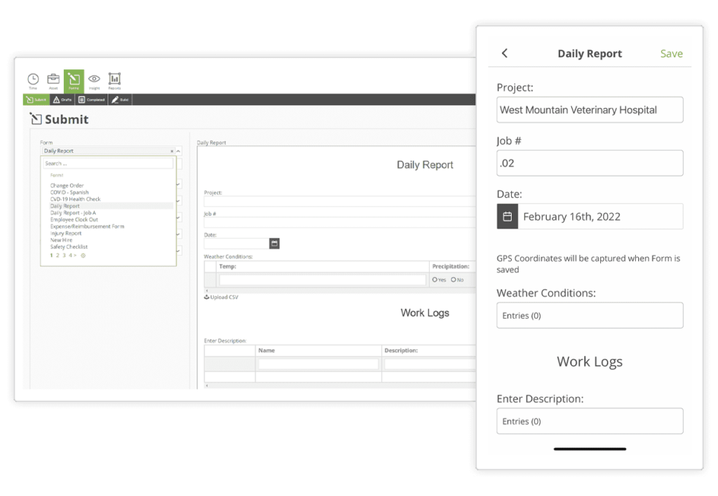 Construction Forms Software
